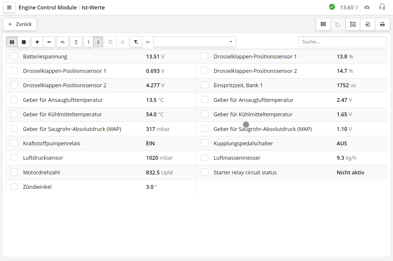 Bereich «Datenstrom»